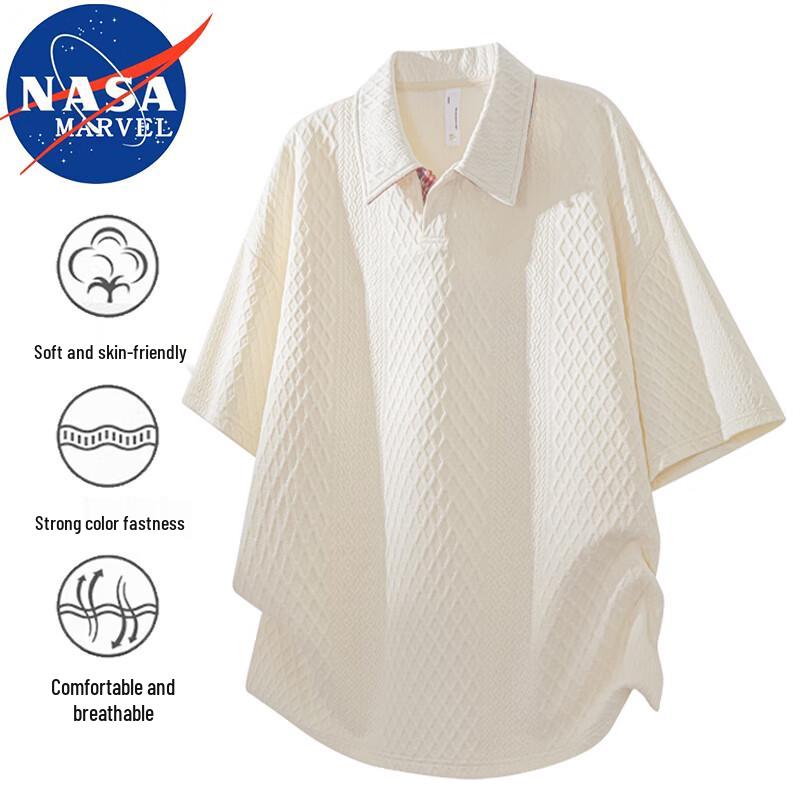 NASA MARVEL Men's Short Sleeve Polo T-Shirt