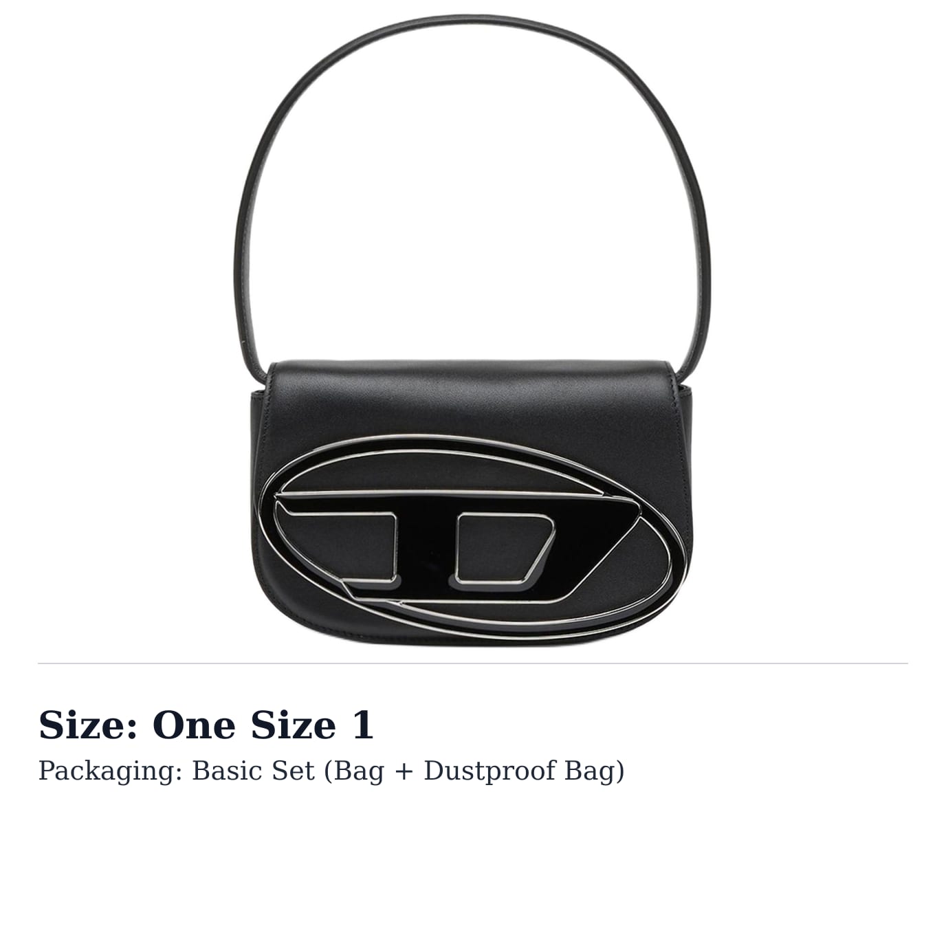 DIESEL 1DR-Iconic Nappa Leather Shoulder Bag