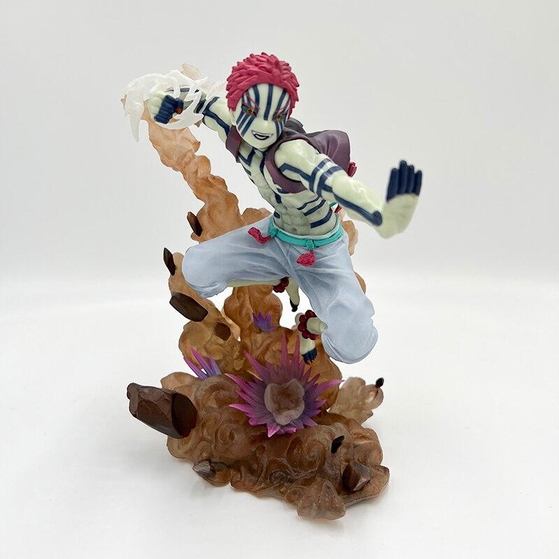 17cm Demon Slayer Akaza Anime Figure Figuarts Zero Akaza Upper Rank 3 Action Figure Kimetsu No Yaiba Figure Adult Model Doll Toy