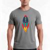 Space Rocket Tshirt Summer Casual Cotton Tee Oversized Streetwear Tops Vintage Graphic Print Loose Fit Short Sleeve