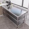 Commercial Stainless Steel Kitchen Workbench with Storage