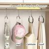 1-20Pcs Circle Ring Hat Hanger Versatile Manganese Steel Round Hook - Perfect for Hats,Ties,Scarves & Bags,Strong Load-Bearing