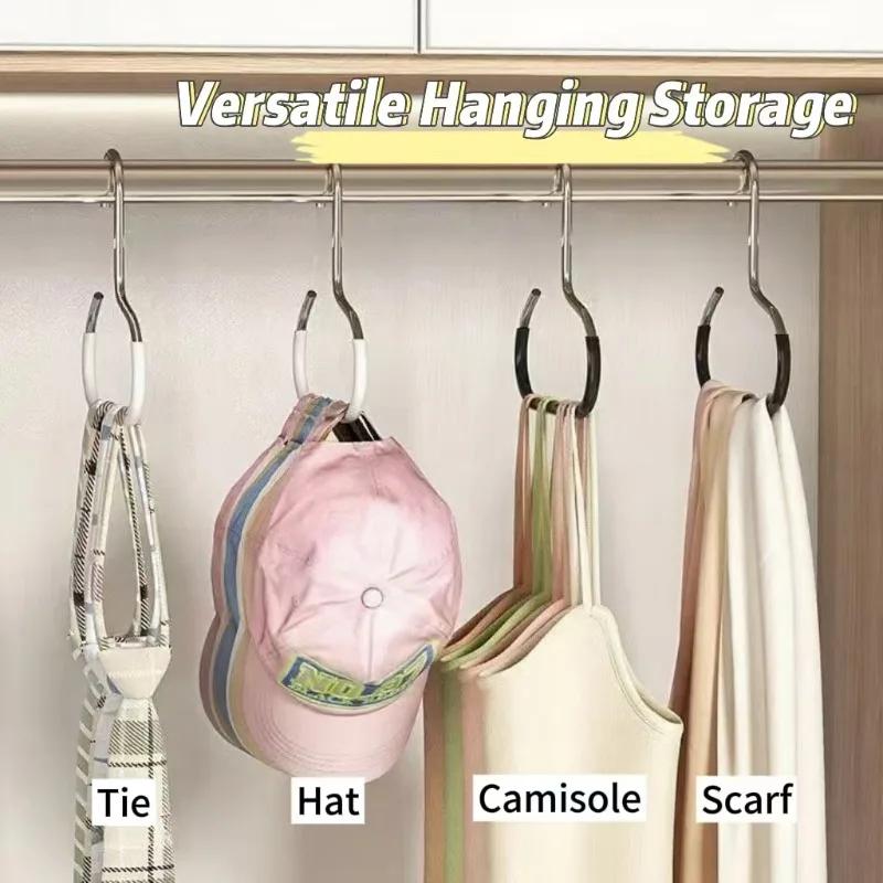 1-20Pcs Circle Ring Hat Hanger Versatile Manganese Steel Round Hook - Perfect for Hats,Ties,Scarves & Bags,Strong Load-Bearing