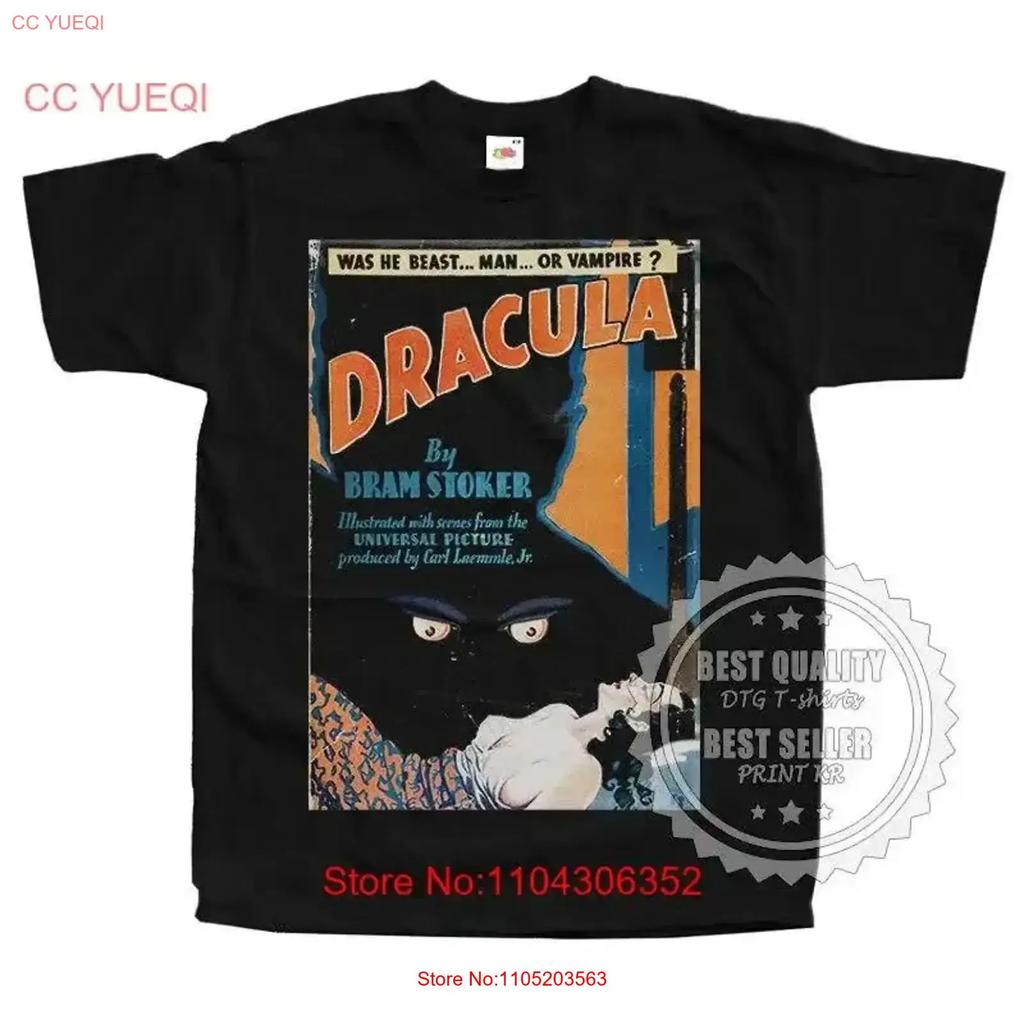 Dracula Bram Stoker Poster T Shirt Ver21 Black All Sizes S To 5xl Vintage Versatile Designer Clothes Graphic Unisex