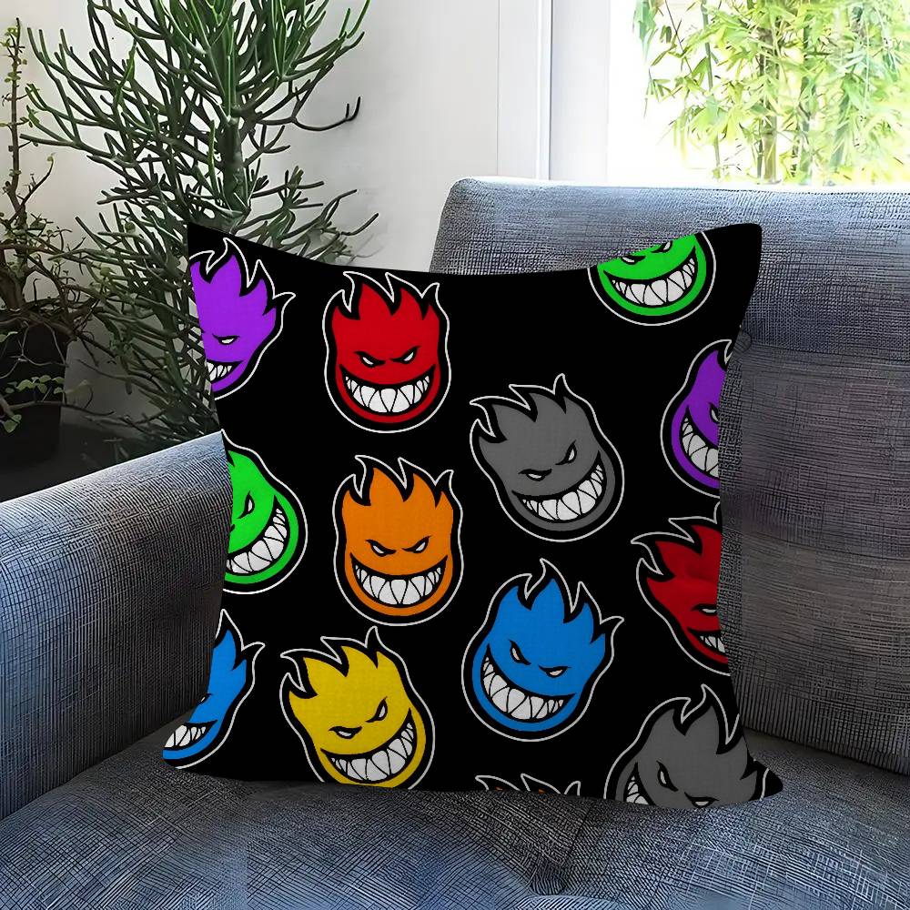 Logo Skateboard S-Spitfire Cushion Cover Pillow Cover Decor Pillowcase Printed Cushion Case For Couch