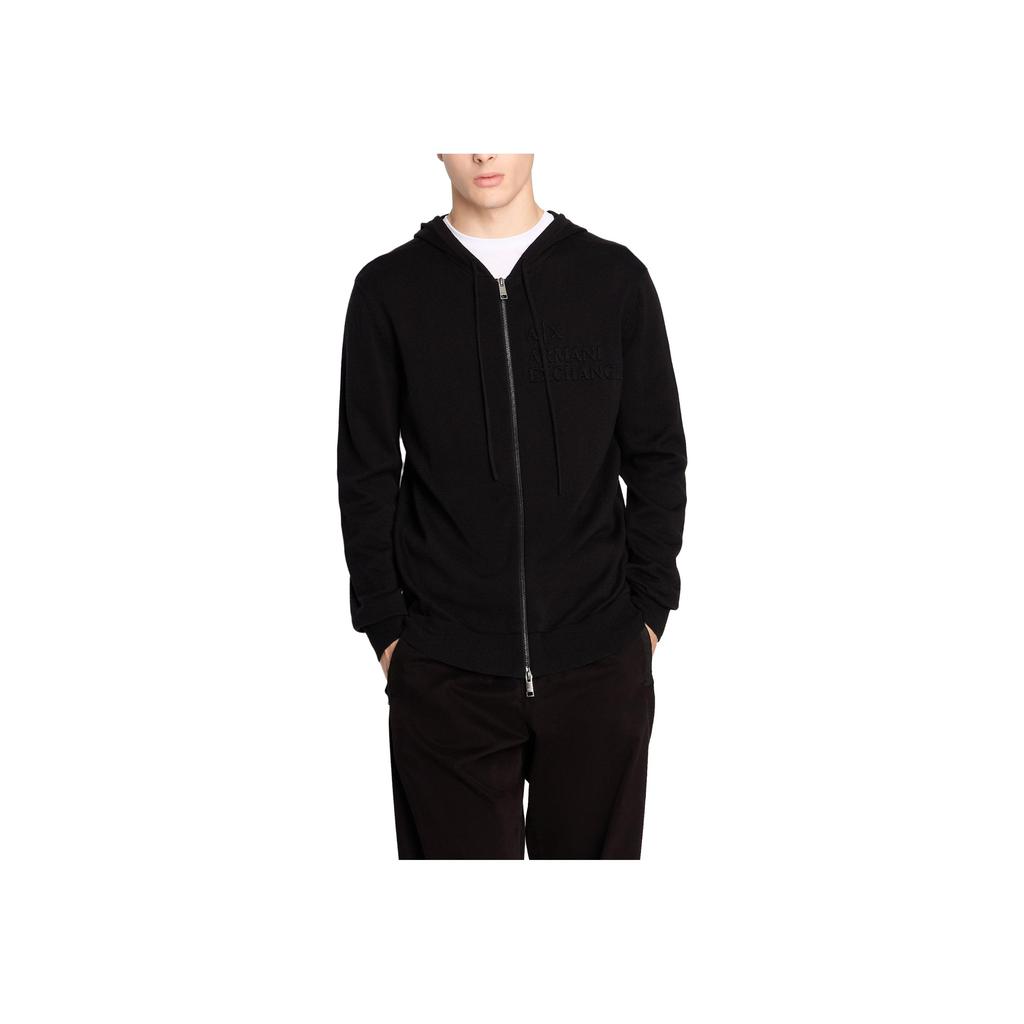 Armani Exchange Solid Color Zip-Up Hooded Casual Jacket Men Jackets 6RZE1BZ-MX8Z1-1200