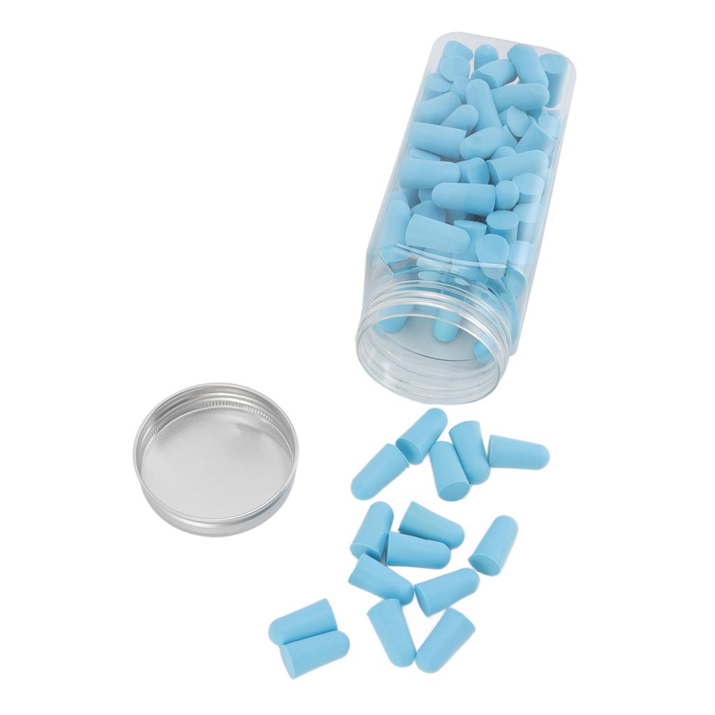 120pcs Sleeping Ear Plugs Noise Reduction Slow Rebound Sponge Expandable Elastic Easy Wearing