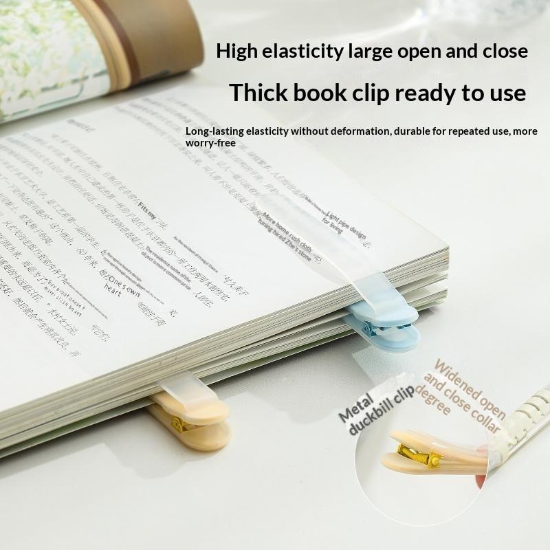 Transparent Automatic Page Following Bookmark Clip Reusable Non-toxic Reading Marker for Kids Home School Reading