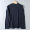 Export Genuine American-Style All-Cotton Skin-Friendly Breathable Casual Base Shirt for Men, Loose Fit Versatile Round Neck Long-Sleeve T-Shirt