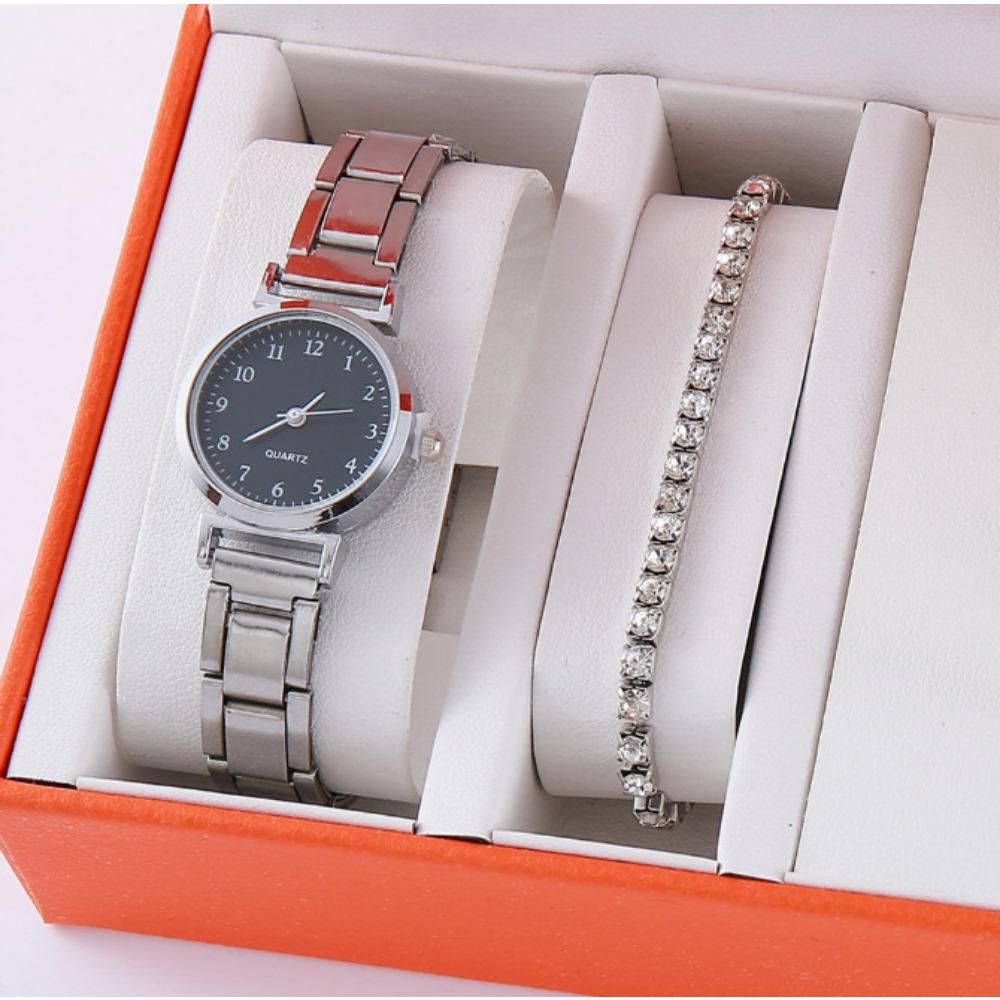 Quartz Watch Gypsy Ladies Full Diamond Steel Belt Quartz Watch, Sparkling Roman Numeral Watch