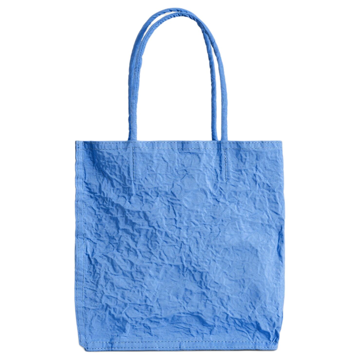 COS Pleated Fabric Drawstring Closure Polyester Tote Shopping Bag Mini Women tote bags Blue 1316043003 Blue