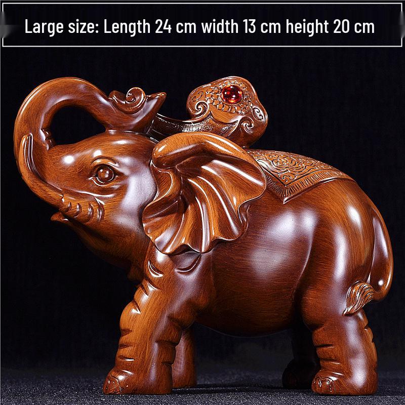 

Прикраси у вигляді слонів з масиву дерева: Висококласна пара з червоного дерева та сандалового дерева для дому та офісу