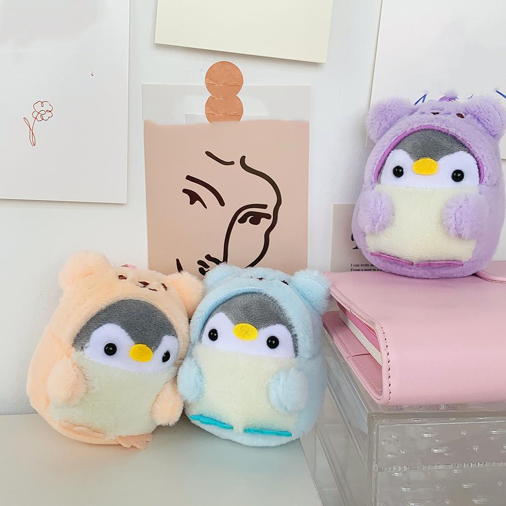 Новый милый плюшевый игрушечный мишка трансформируется в куклу-рюкзак с пингвином — фото 3