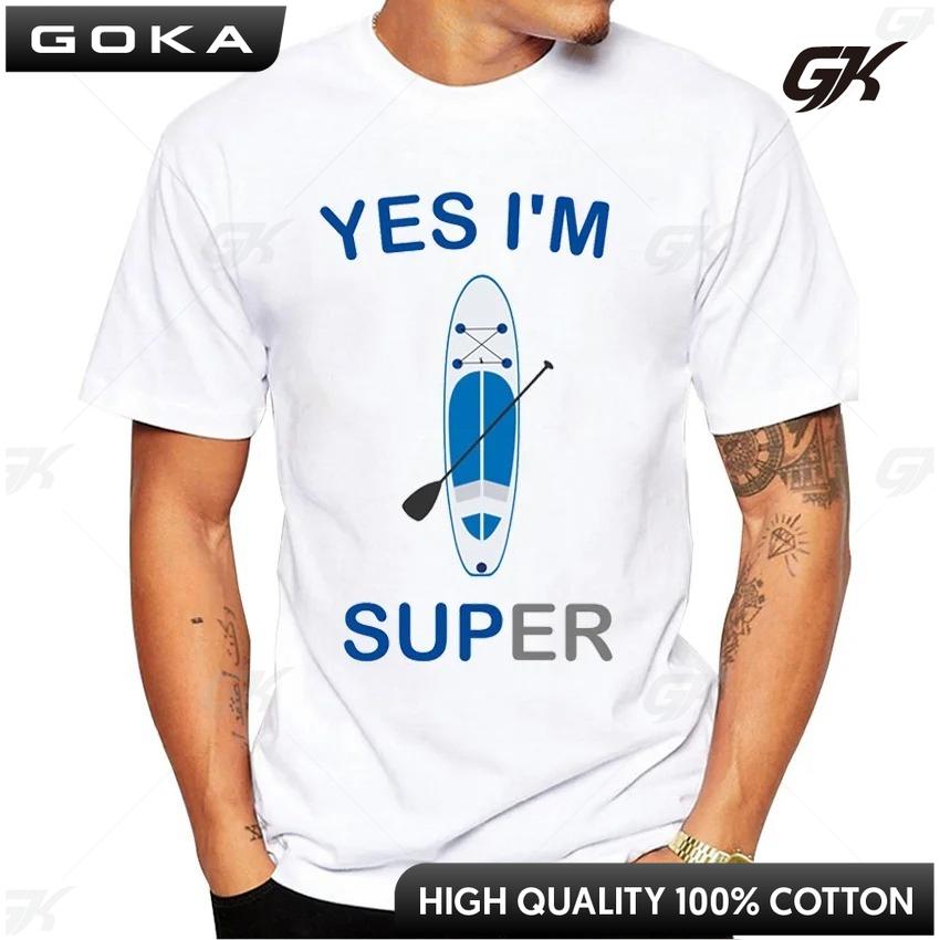 Relax Paddle Board SUP TShirt New Summer Men Short Sleeve Boy Tops Stand Up Paddle Sport Mans White Round Short Sleeved Tops
