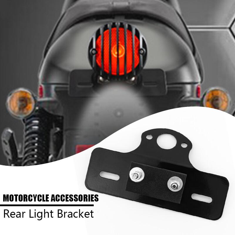 Side Mount License Plate Bracket Rear Tail Light Holder For Motorcycle Chopper