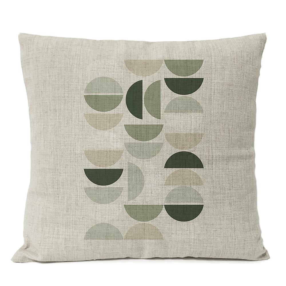 Boho Geometric Leaves Floral Pillow Case Home Decor Moon Sun Flowers Linen Throw Cushion Cover Decoration Sofa Pillowcase