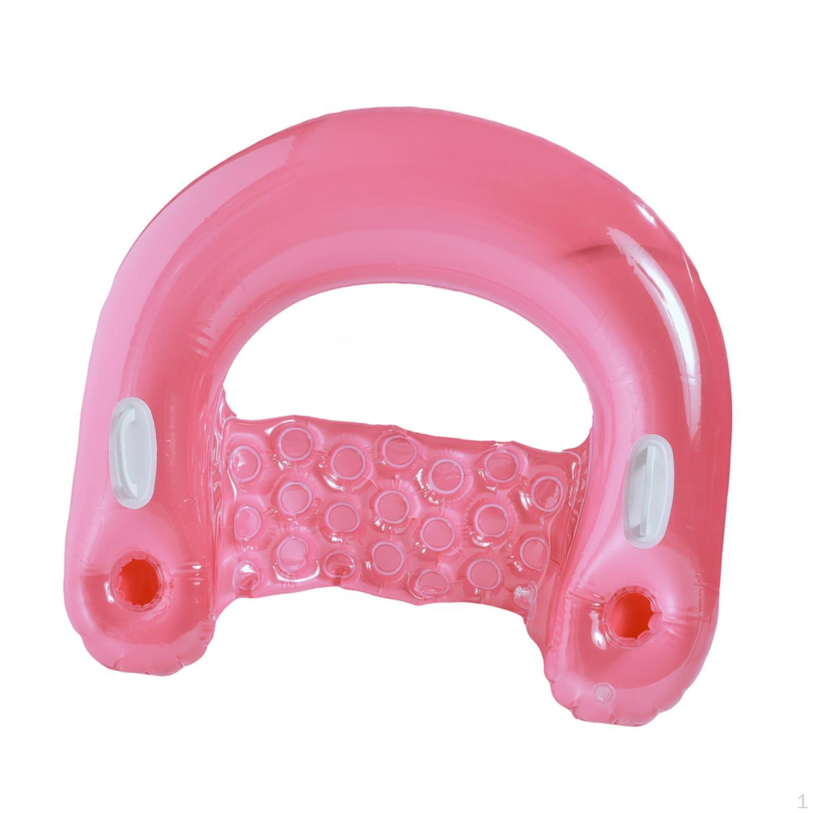 

Adult Inflatable Pool Lounger with Cup Holder for Summer Fun рожевий