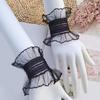 Cosplay Maid Elastic Decorative Wrist Cuffs All-match Detachable Cuffs for Girls