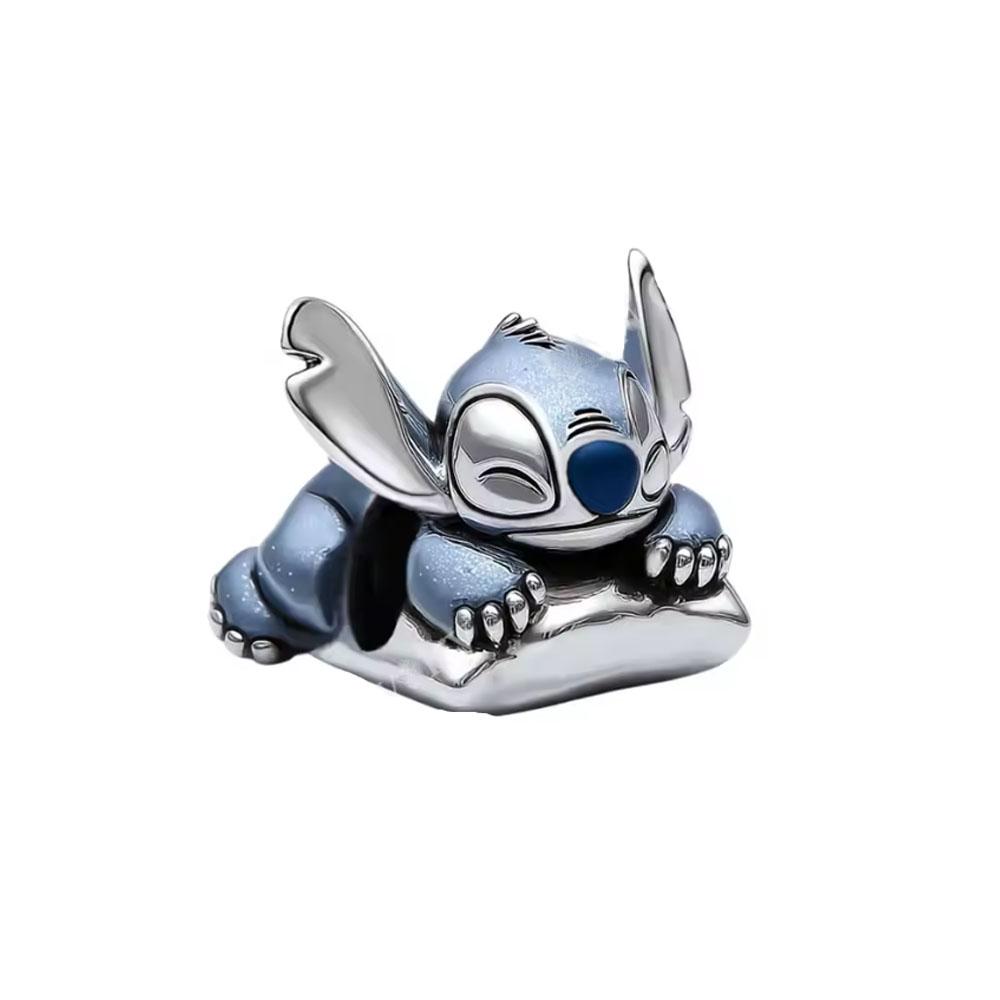 New Cute Blue Fox Rabbit Cartoon Necklace 925 Silver European Style Bracelet DIY Women's Charm Fashion Jewelry Gift