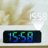 Digital Led Alarm Clock With Rgb Color Projection For Bedroom Decor