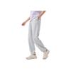 Anta Solid Color Mid Waist Simple Cuffed Knitted Sports Pants Women bottoms Gray 162428302-1