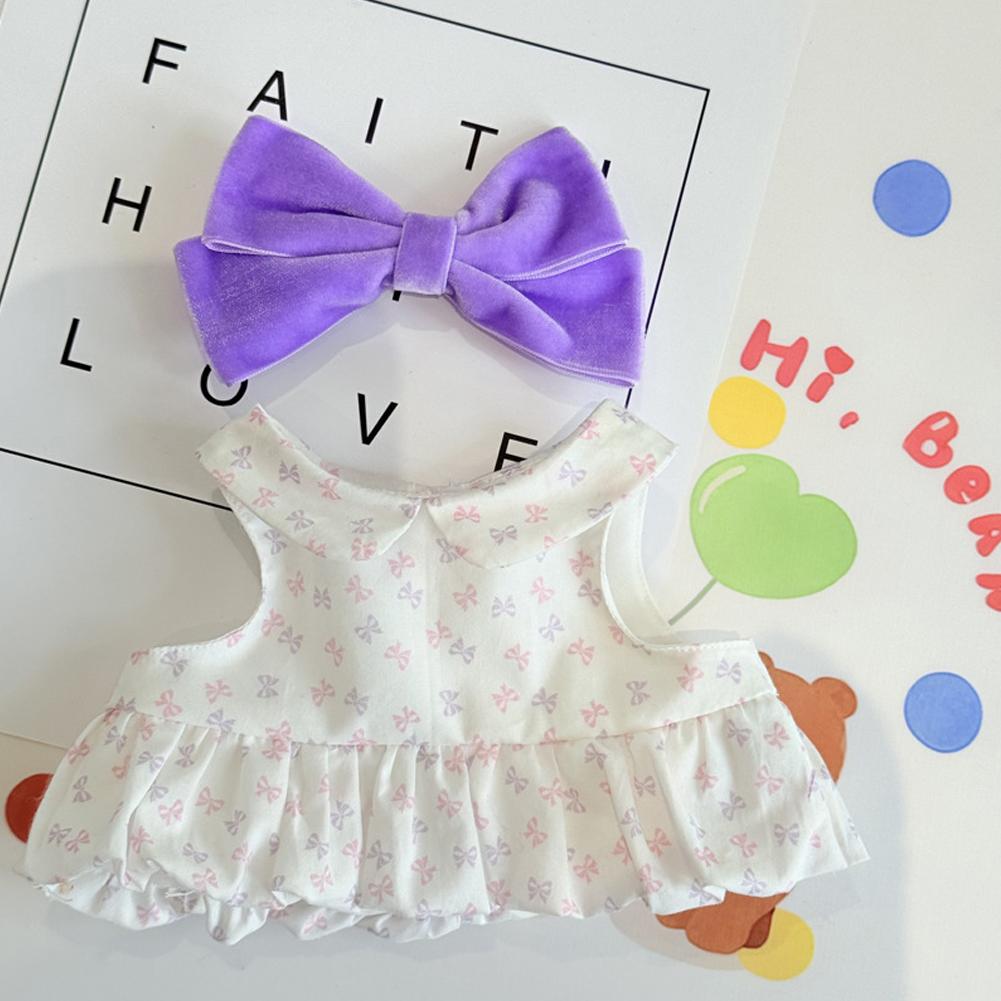 For 17cm/38cm Labubu Doll Clothes Fashion Dress Sweater Doll Clothes Color Match Cardigan Dolls Accessories Cute Decoration Little Clothes