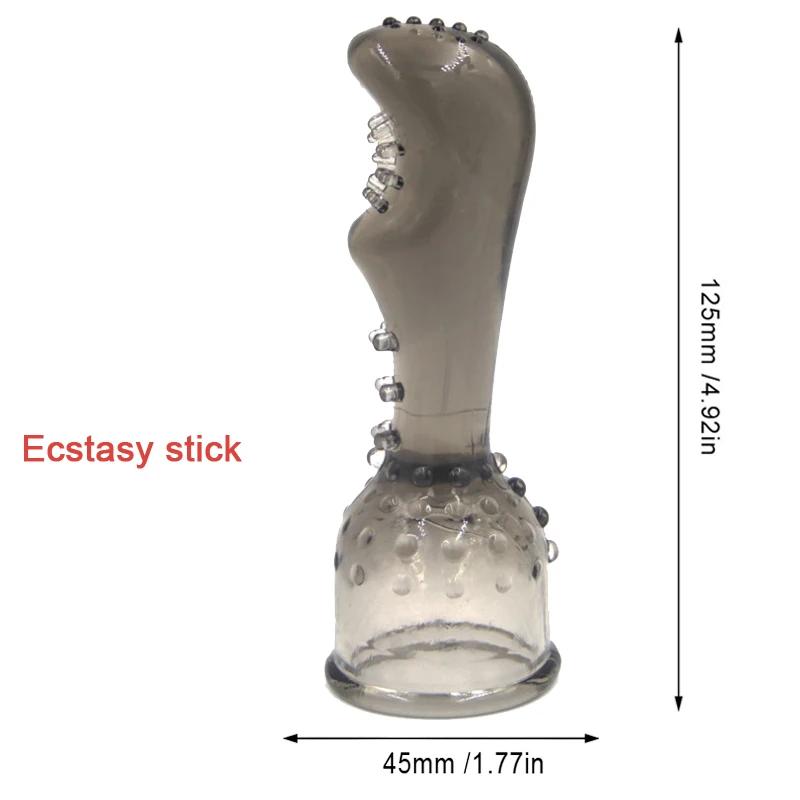 G-Punkt Stimulieren Vibrator Kopfhülle Erotisches Zubehör AV Stab Kopfkappe Magic Wand Aufsatz Erwachsenen Sexspielzeug für Frauen Massagegerät