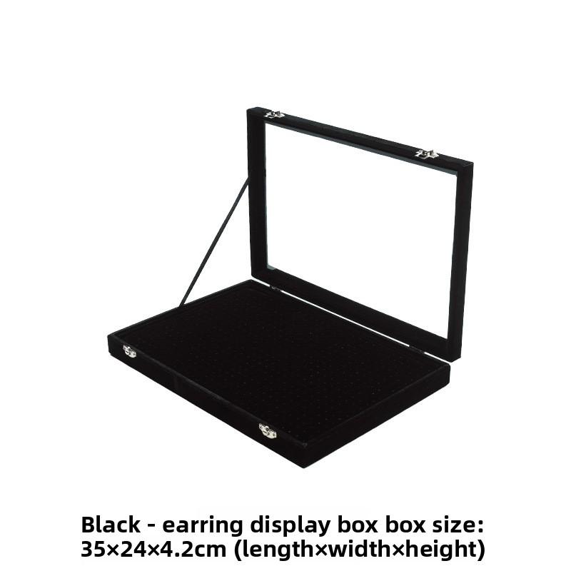 Flannel Stud Earrings Storage Box Large Capacity 600 Holes Jewelry Tray Earrings Display Plate Jewelry Display Props