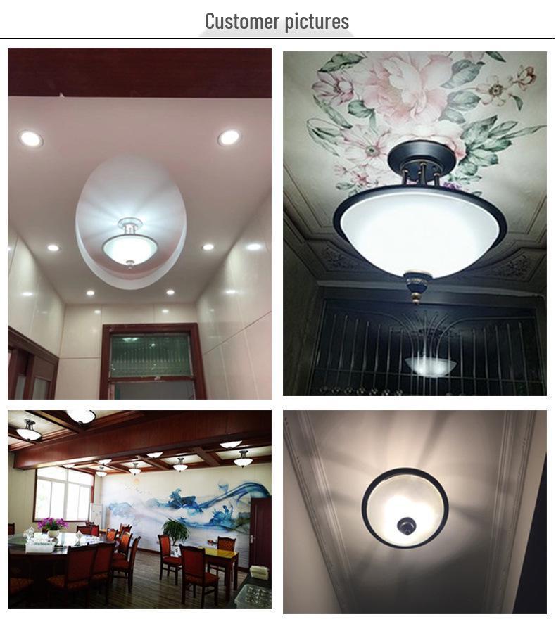 American Retro Semi-Flush Mount Chandelier for Modern Living Spaces - Bedroom, Dining Room, Balcony, Hallway, and Foyer Lighting.