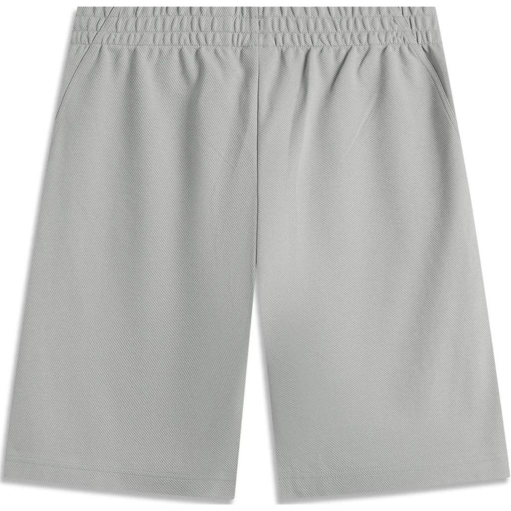 Li Ning Sports Lifestyle Series Solid Color Mid Waist Comfortable Breathable Straight Leg Casual Shorts Men shorts Moonlight-Gray AKSU535-3