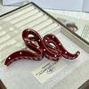 Ancola Wine Red Polka Dot Acrylic Claw Hair Clip