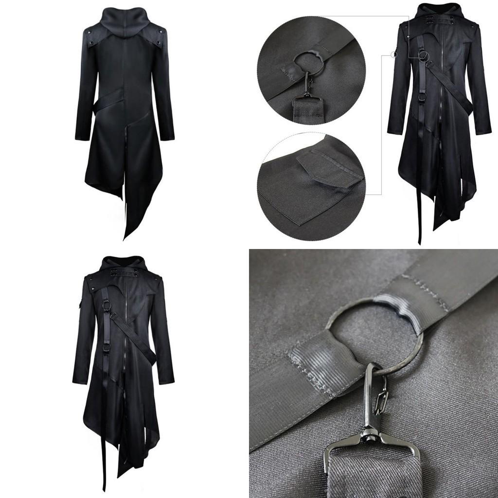 Elegant Gothic Swallow-tail Coat For Men Perfect Cosplay Costume Halloween Uniform