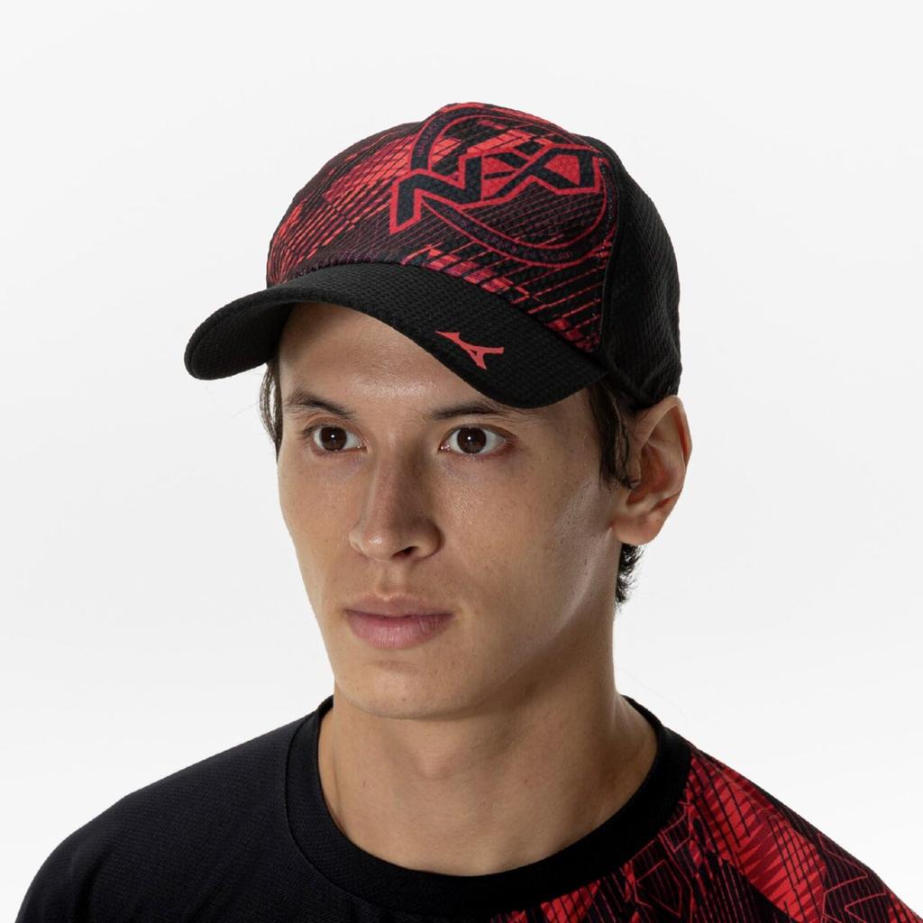 Sports Cap Summer Hat 32JWC105 Unisex One Size Fits All N-XT Black/Red