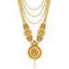 Traditionelles vergoldetes langes Haram-Doppelhalsketten-Set für Damen