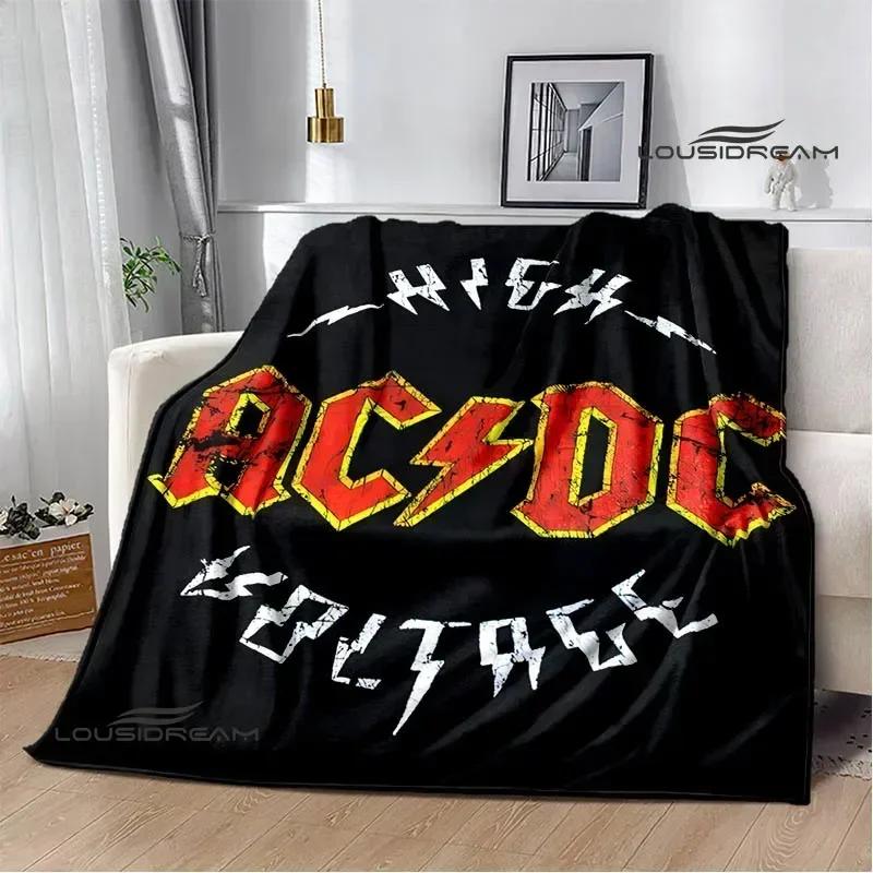 3D Retro Rock band AC/DC printed blanket Picnic blanket Warm Flannel blankets Home bed linings blankets for beds Birthday Gift