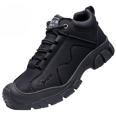 Chaussures de protection pour hommes, anti-écrasement, anti-coups de couteau, résistantes à l'usure, semelles souples, imperméables, pour chantier de construction avec plaque d'acier