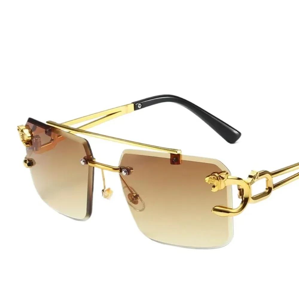 Frameless Square Sunglasses Fashion Sunglasses Women European and American Colorful Sunglasses