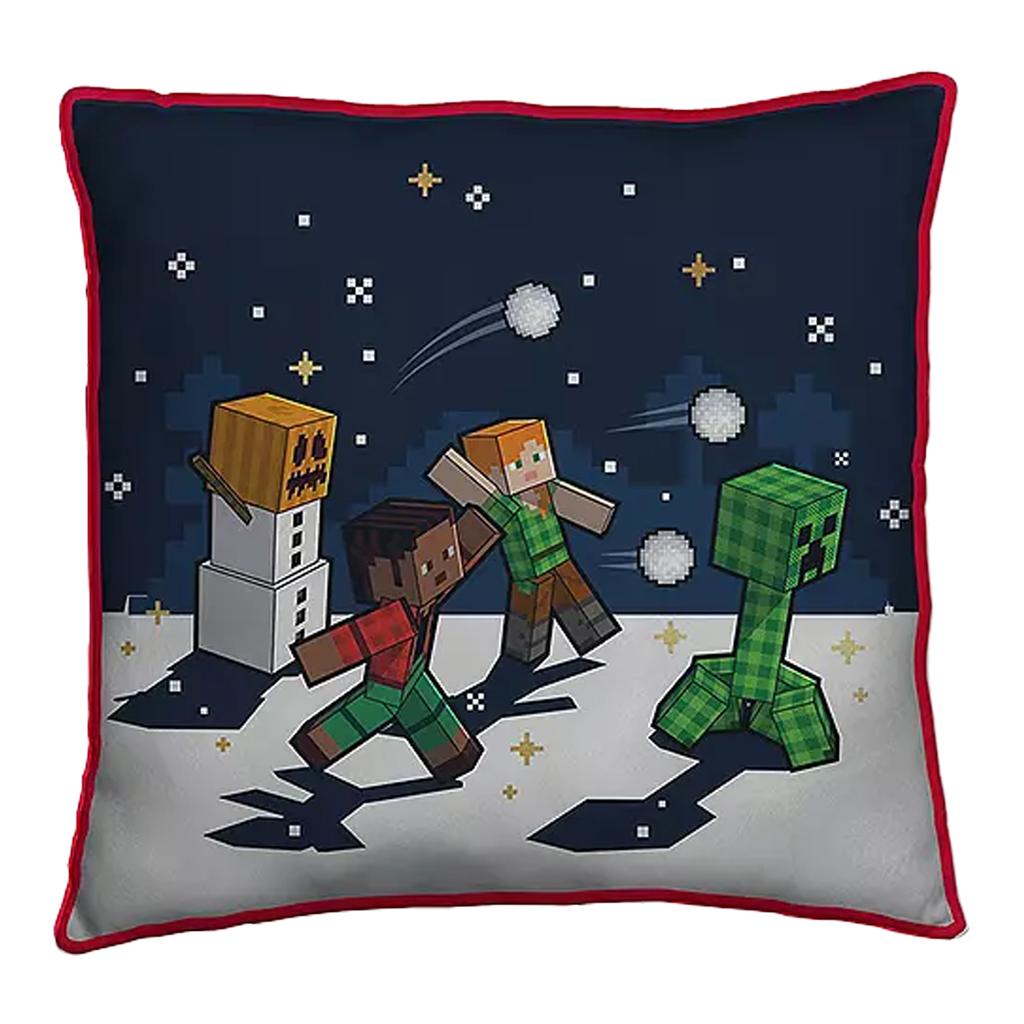 Minecraft Square Snowy Filled Cushion