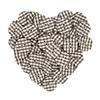 50PCS Multi-Color Round Button Plaid Button Love Scrapbooking for Wedding Decor Sewing Accessories
