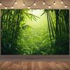 1pc Mysterious Bamboo Forest Photography Background - Rich Green and Sunny Scenes, Birthday and Party Decorations