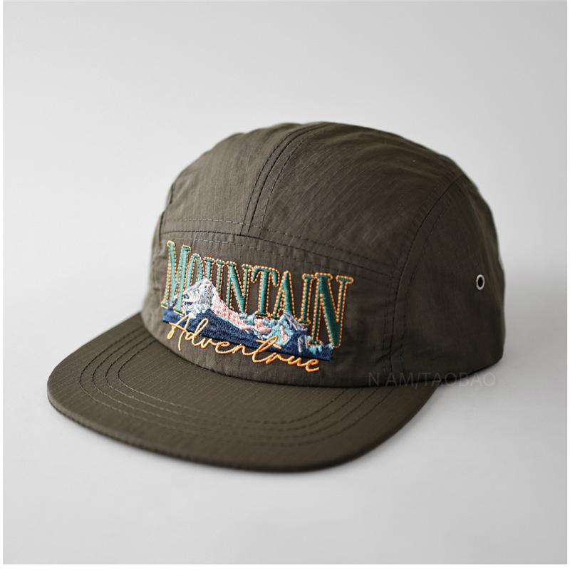 Fashion Hat five-piece letter embroidery quick-drying flat-brimmed baseball cap for men and women couples simple casual breathable versatile cap