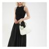 Women's Bubble Texture Round Cylinder Bag, Korean Style Floral Shoulder Handbag, Soft Lunch Tote with Zipper Closure