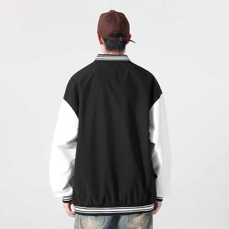 Retro Baseball Jersey Versatile Color Matching Jacket Men's Spring and Autumn New Trendy Brand Loose Top