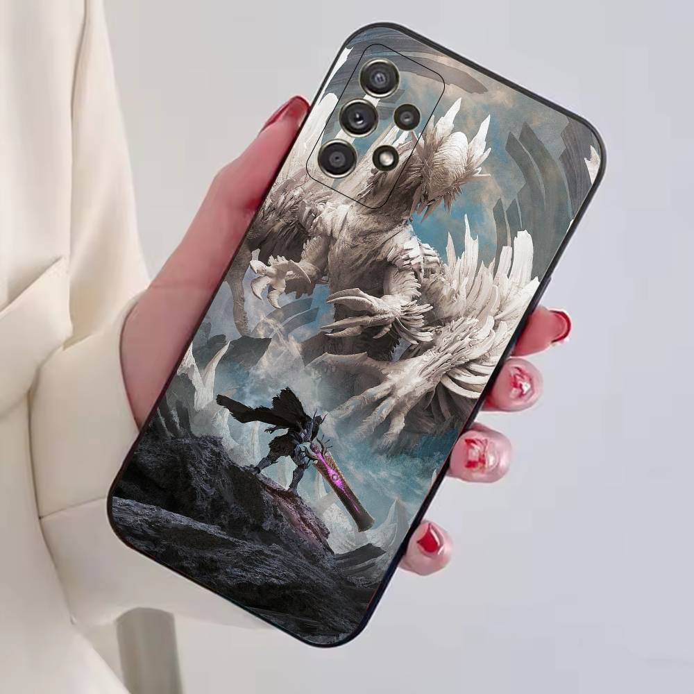 Monster H-Hunter Game Phone Case Black Silicone Soft For Samsung S25,S24,S21,S22,S23,S30,Ultra,S20,Plus,Fe,Lite