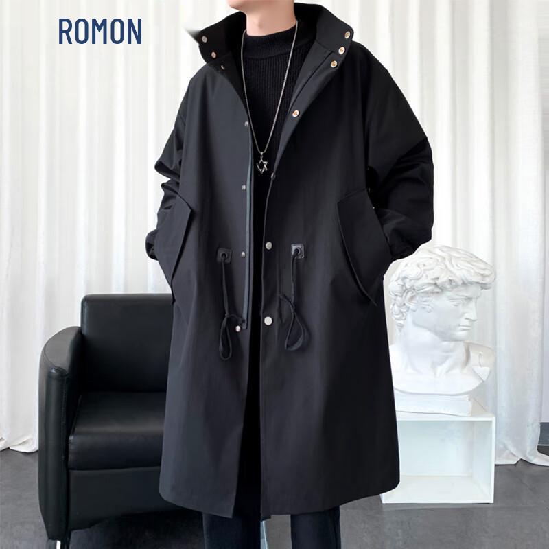 Мужской тренч средней длины Romon с воротником-стойкой 2XL