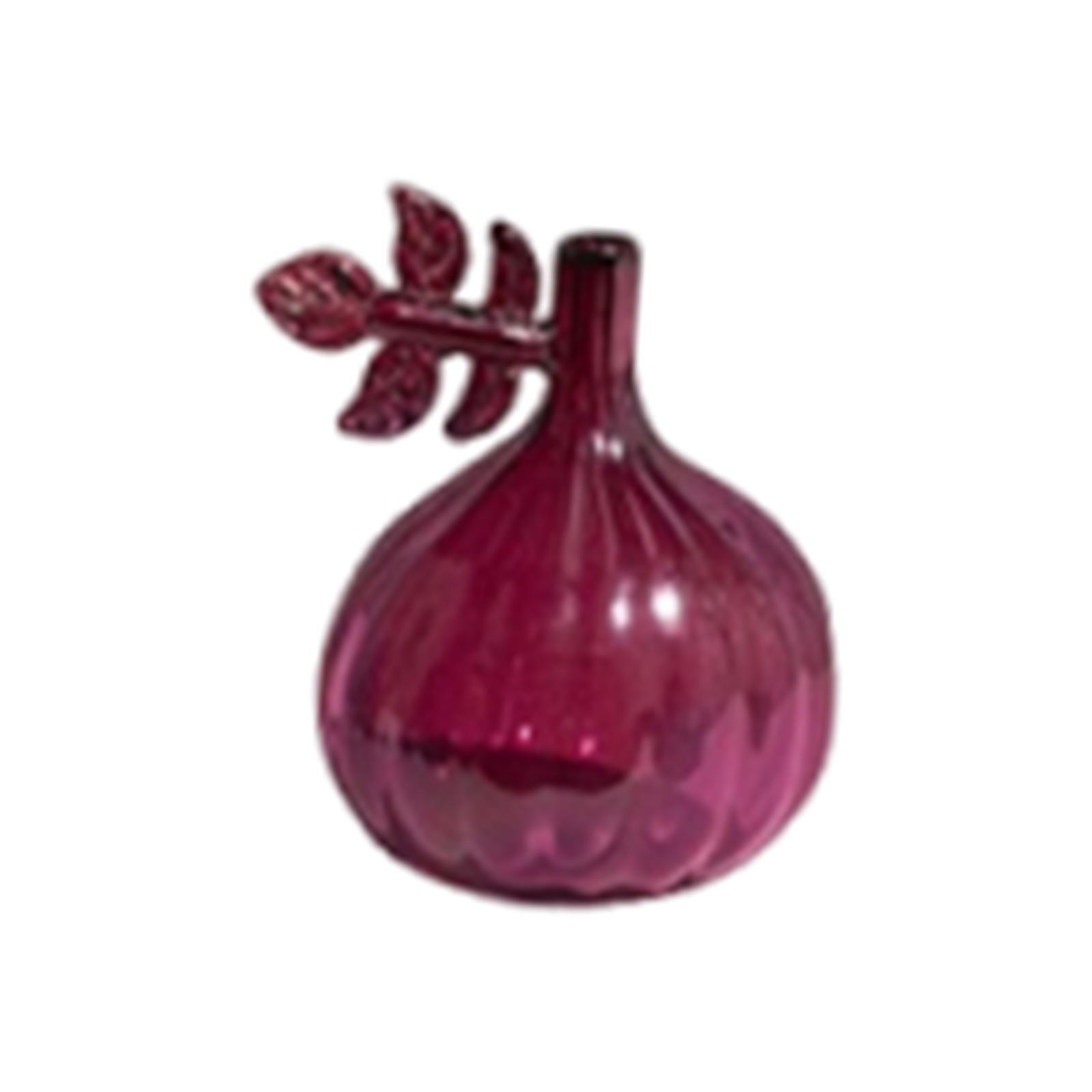 Fruit Shape Glass Vase Contemporary Flower Arrangement Container for Holiday Party Dining Room