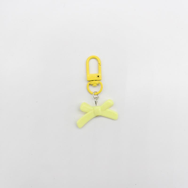 Colorful Bow Keychain & Earphone Pendant for Girls' Bags