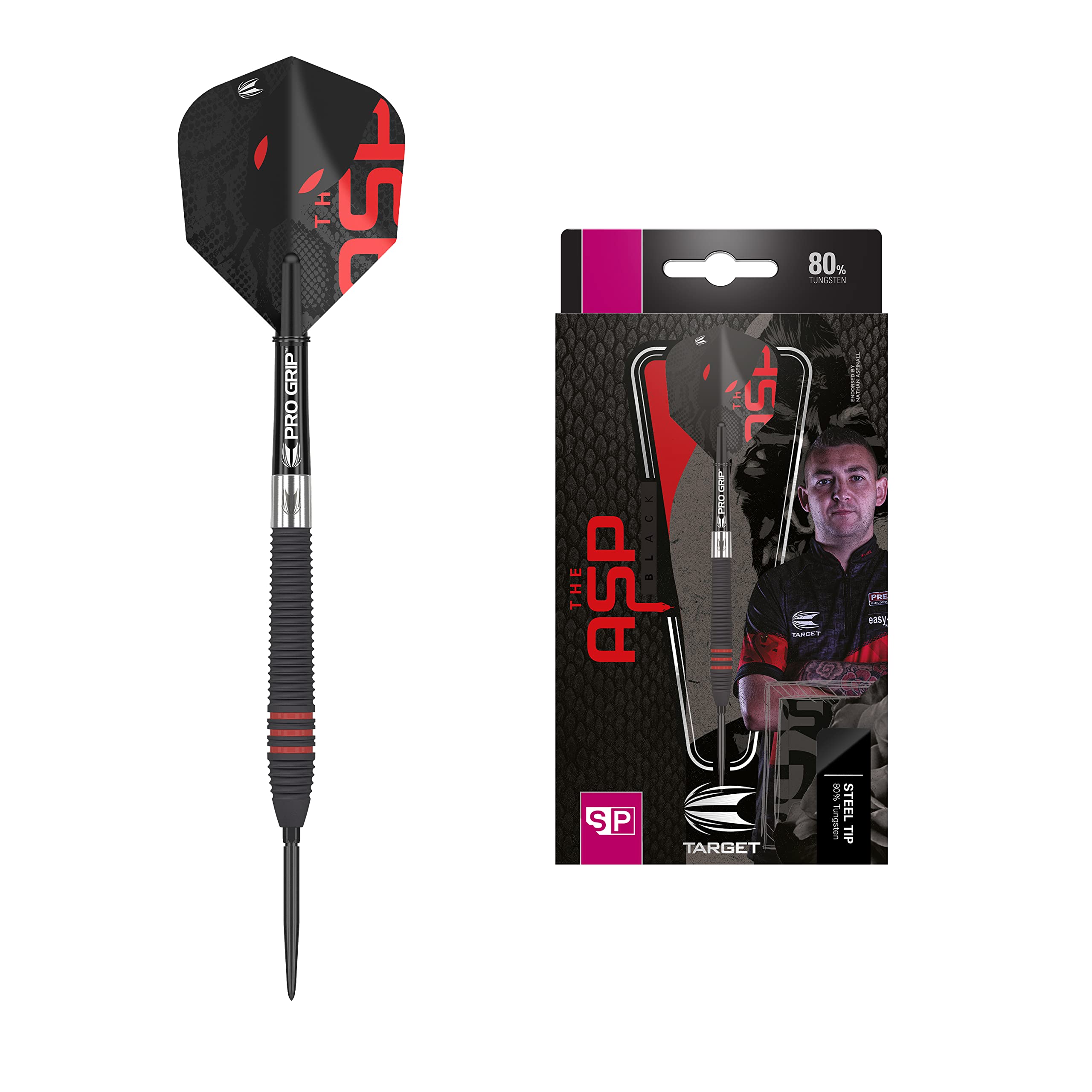 

Target THE ASP 80 Nathan Aspinall Модель Black Edition Swiss Point 24 г 190216