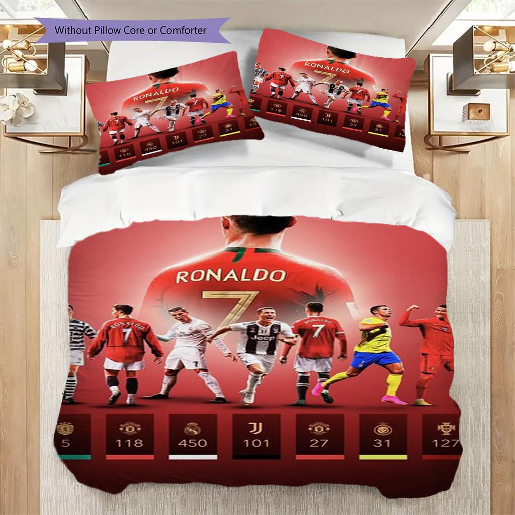 Biancheria da letto Legacy di Ronaldo (1 * copripiumino + 2 * federa, senza nucleo) Set biancheria da letto piatto 2D Copripiumino e federa Morbido e confortevole