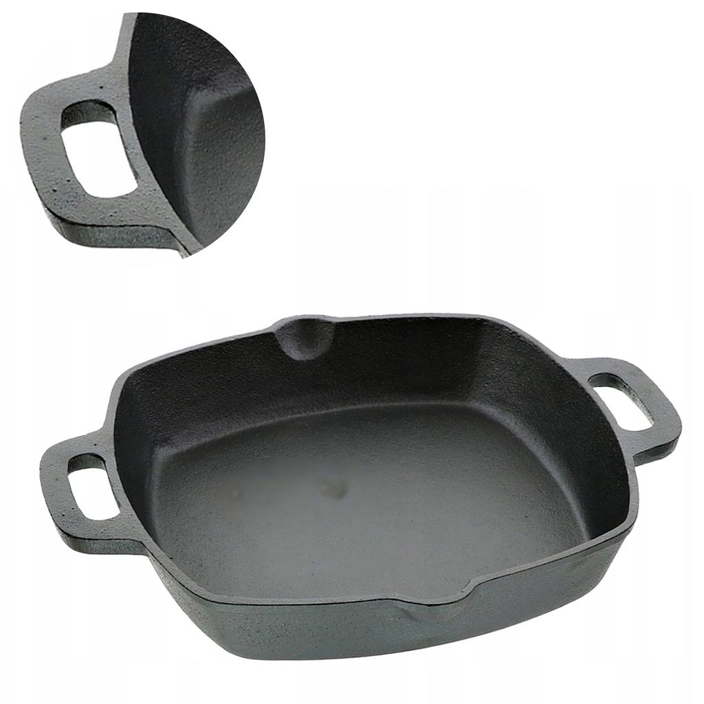 BLACK CAST IRON SERVING DISH